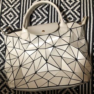Cream Luminous Holographic Laser Handbag